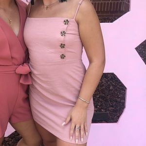 light pink mini dress